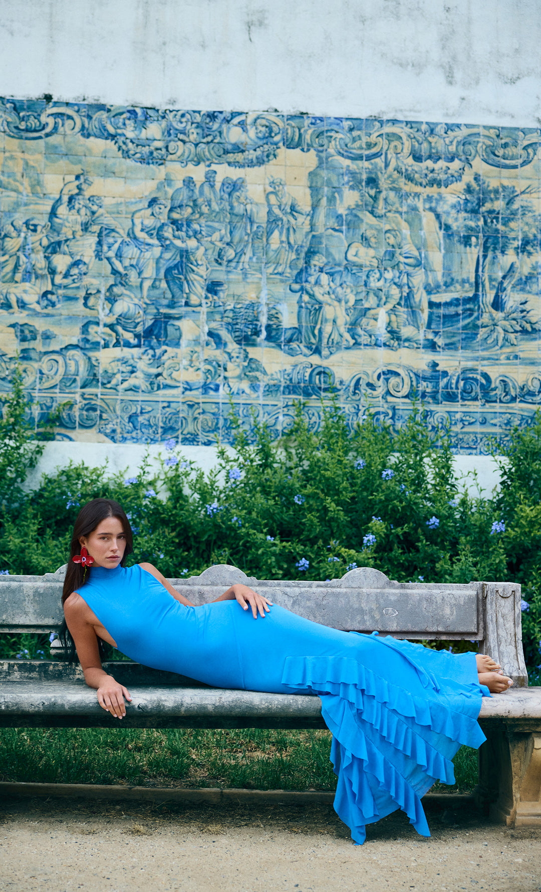 Esprit Vestido Vestido De Dama De Honor Desi En Color Azul