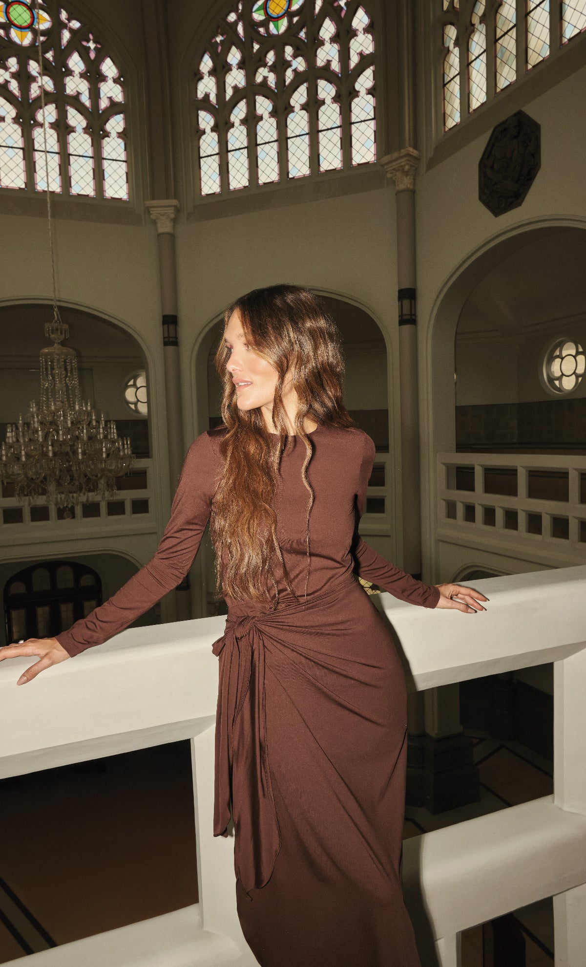 Vestido largo Maura Chocolate