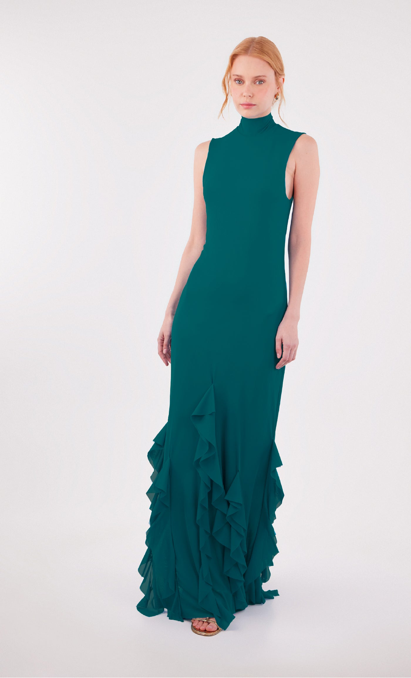 Vestido largo Aneta Teal