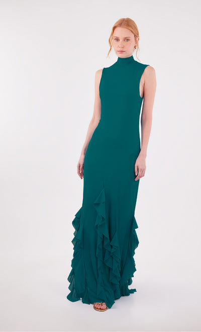 Vestido largo Aneta Teal