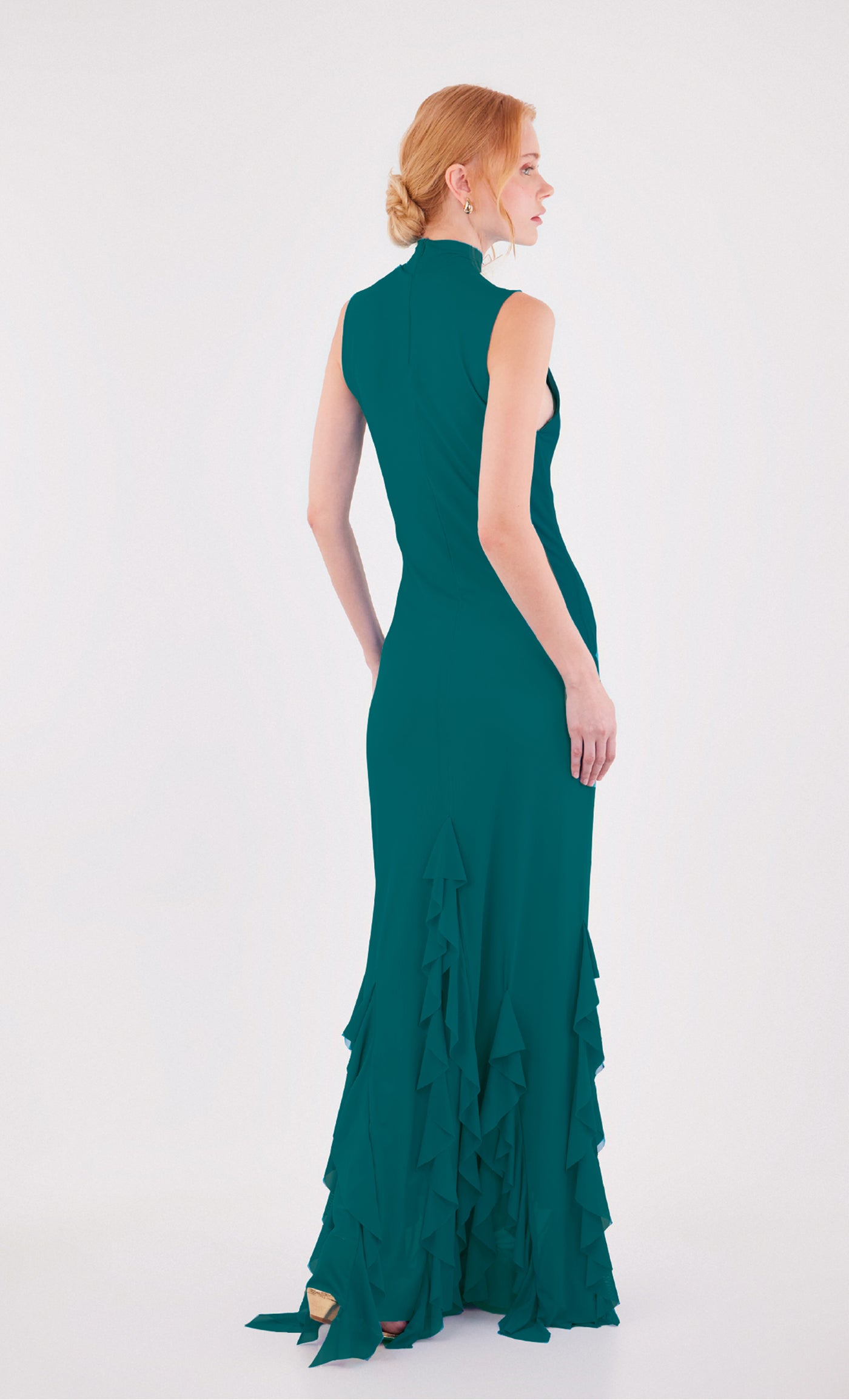 Vestido largo Aneta Teal