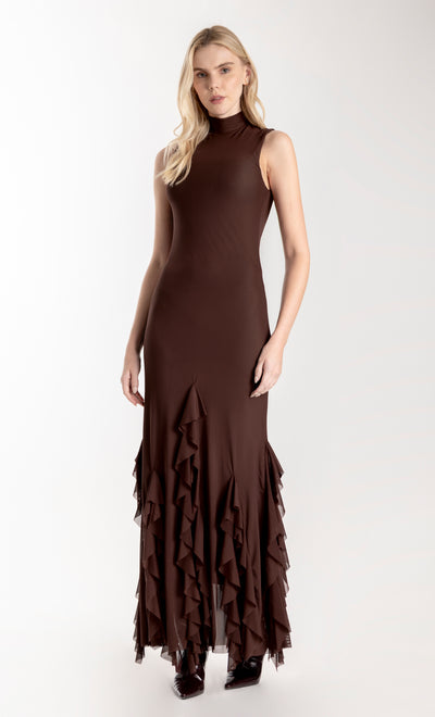 Vestido largo para mujer Aneta Chocolate