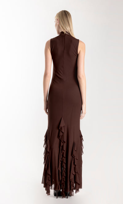 Vestido largo para mujer Aneta Chocolate