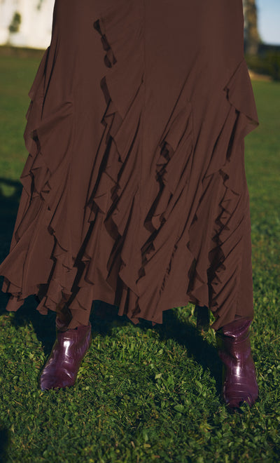 Vestido largo para mujer Aneta Chocolate