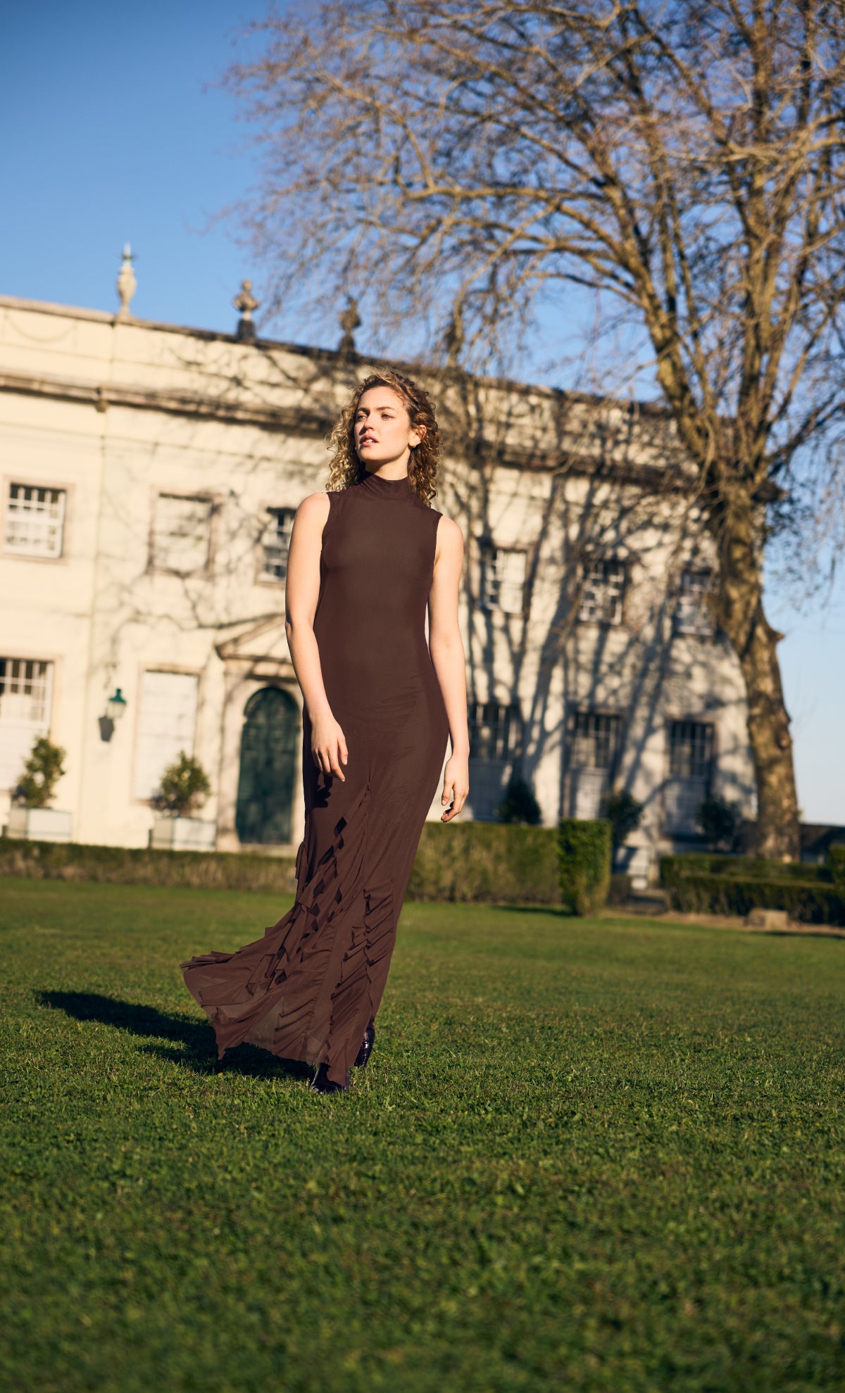 Vestido largo para mujer Aneta Chocolate