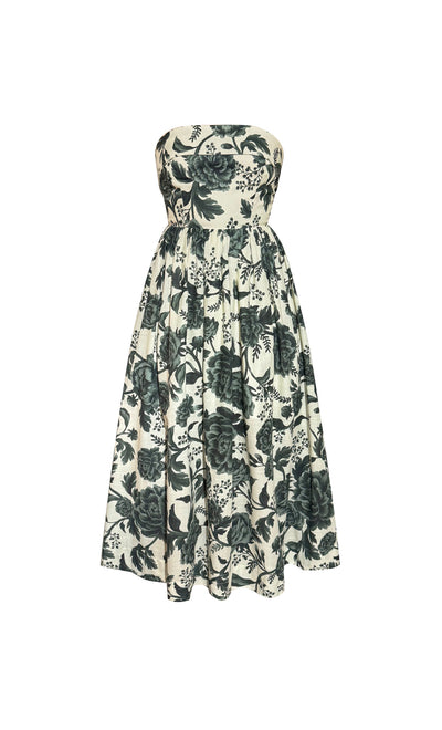 Vestido midi Micrantha Olive