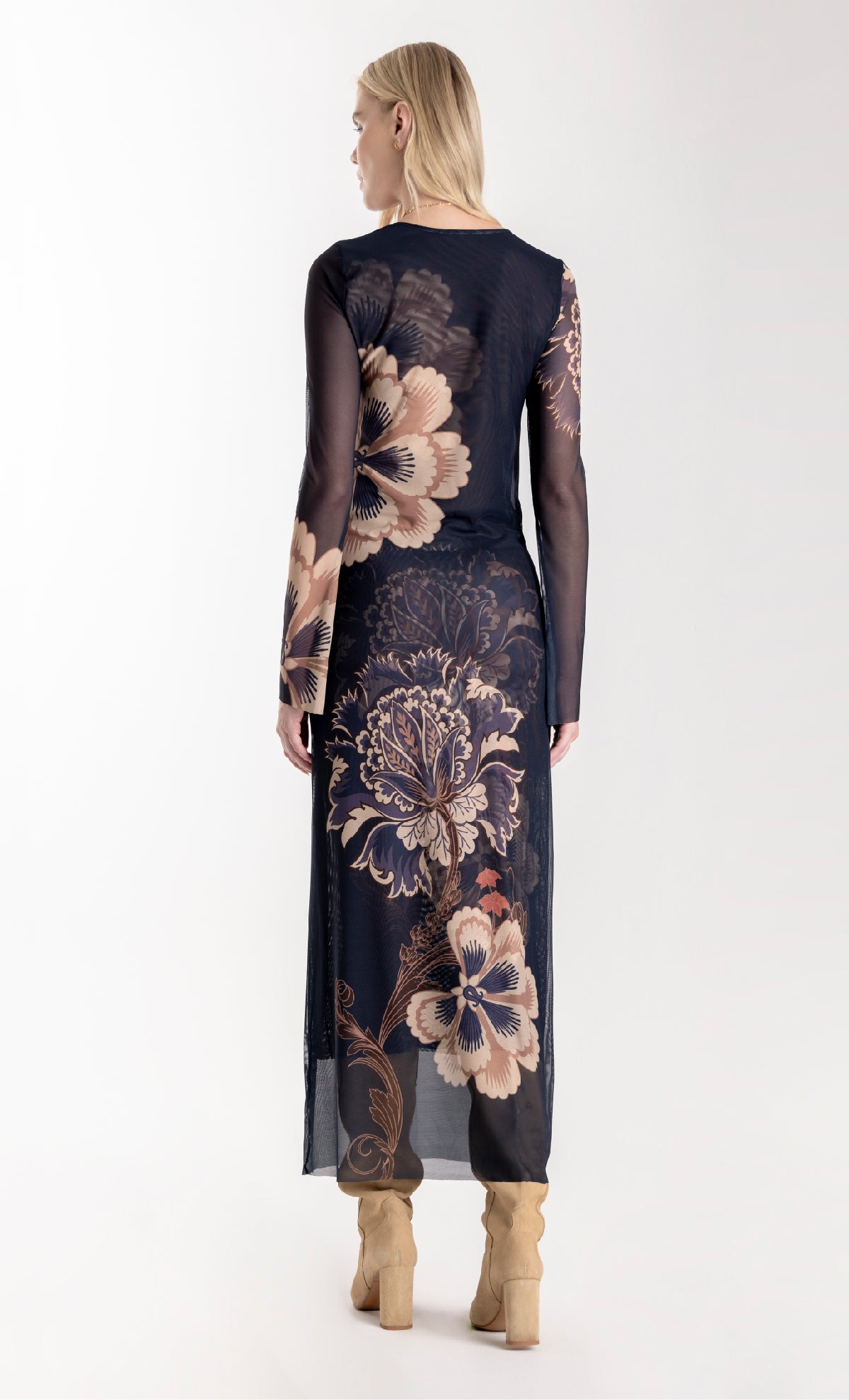 Vestido midi para mujer Midnight Arabesque